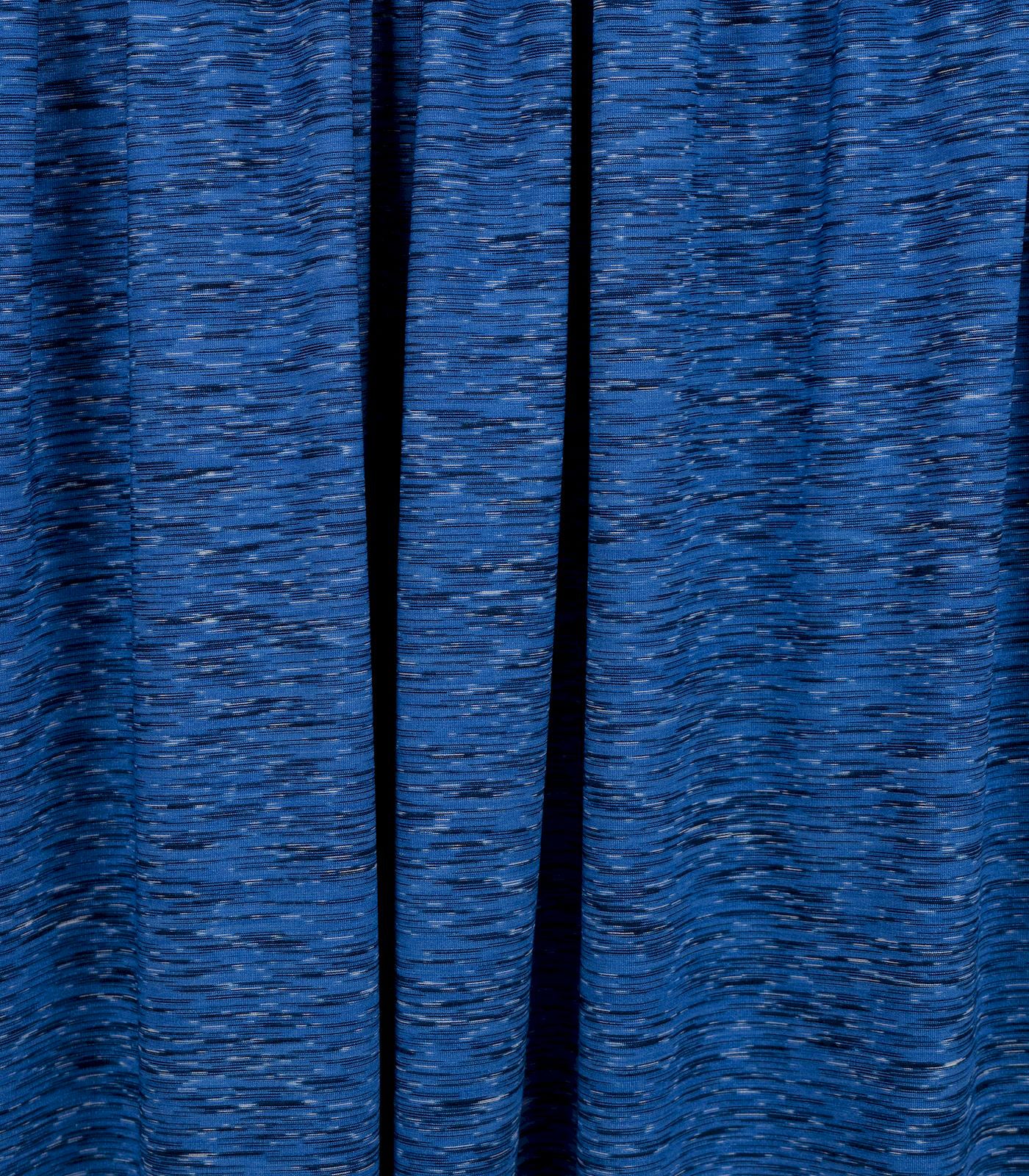 Blue/Black/White Space Dye Poly Spandex Athletic Knit Fabric