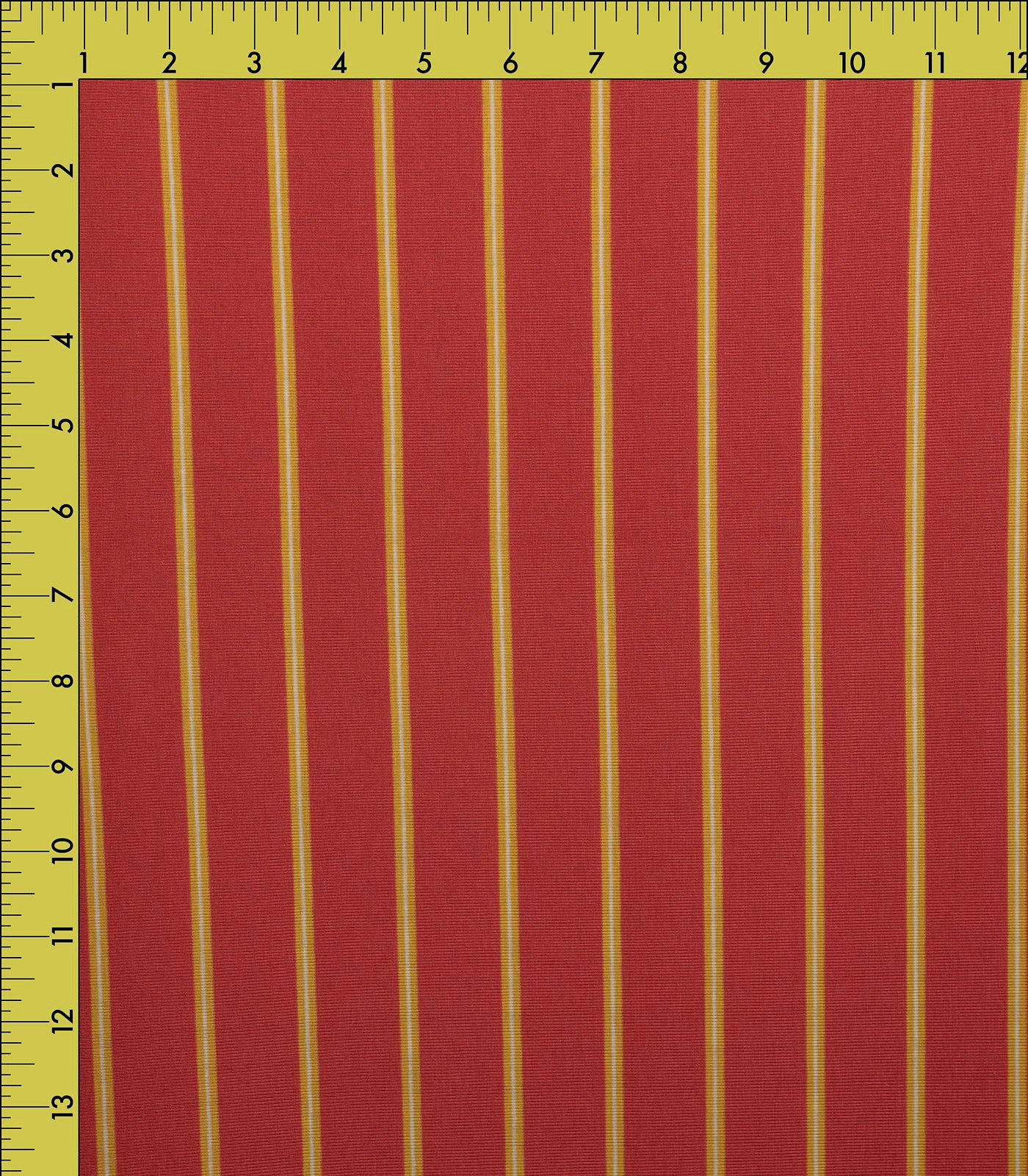 Dark Salmon/Yellow/White Thick Striped/Thin Striped Modal Rayon Fabric
