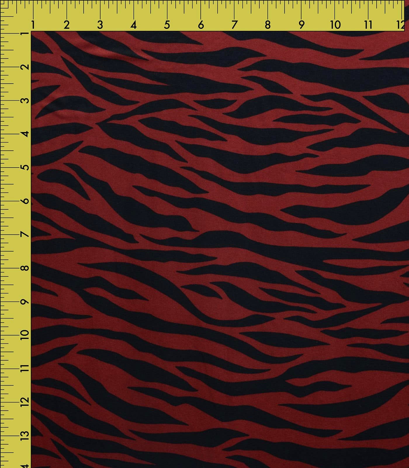 Wine/Black Animal Double Brushed Poly Fabric