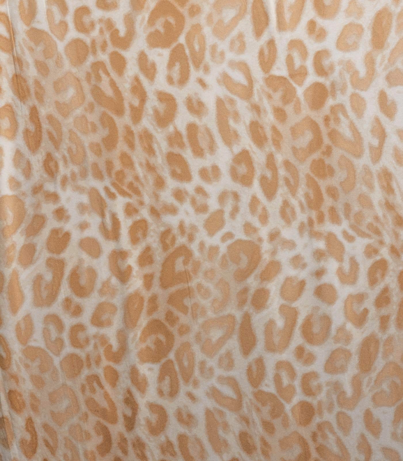 Khaki Leopard Double Brushed Poly Fabric
