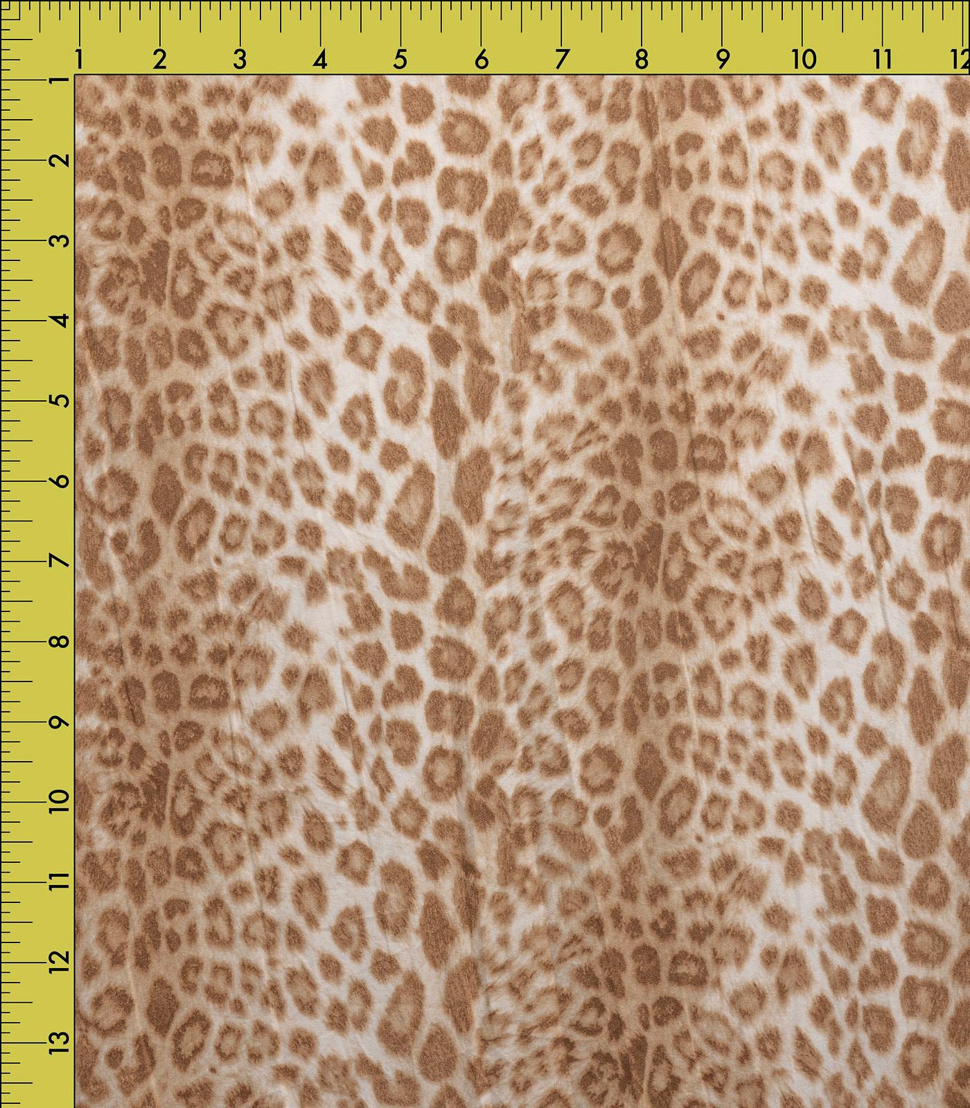 Sand Leopard Double Brushed Poly Fabric
