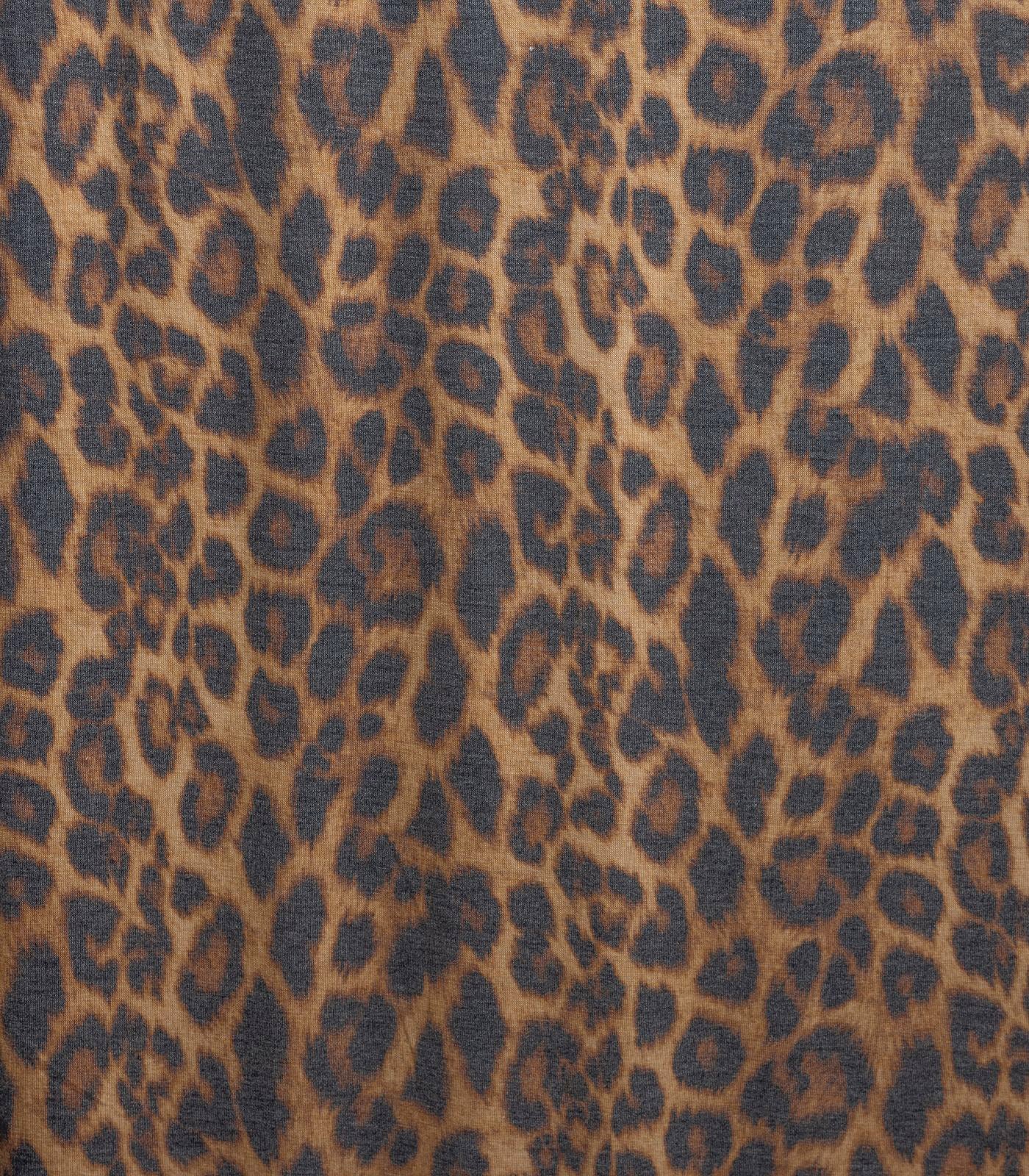 Heathered Brown/Tan/Black Cheetah Sweater Knit Fabric