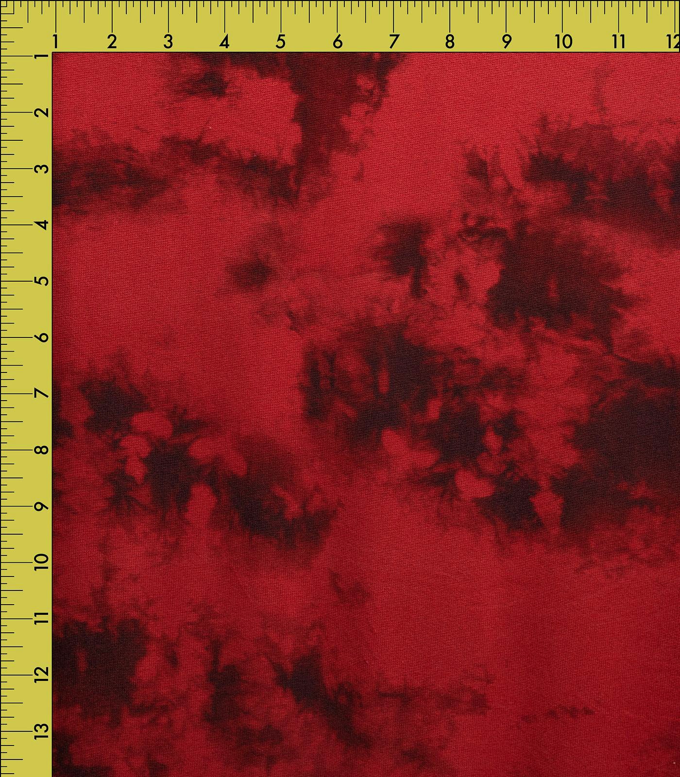 Dark Red/Black Tie-Dye Hacci Sweater Knit Fabric