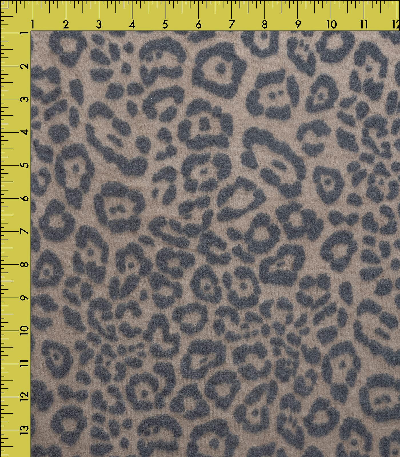 Heathered Brown/Black Faux Alpaca Leopard Brushed Sweater Knit Fabric