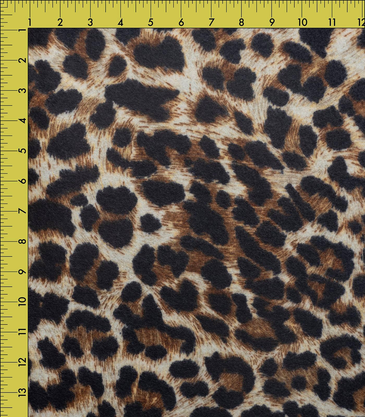 Brown/Black/Cream Cheetah Brushed Sweater Knit Fabric