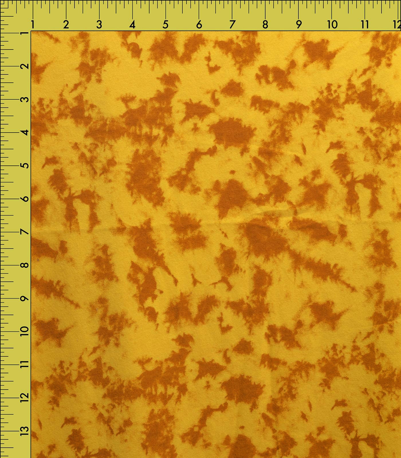 Mustard/Yellow Tie-Dye French Terry Fabric