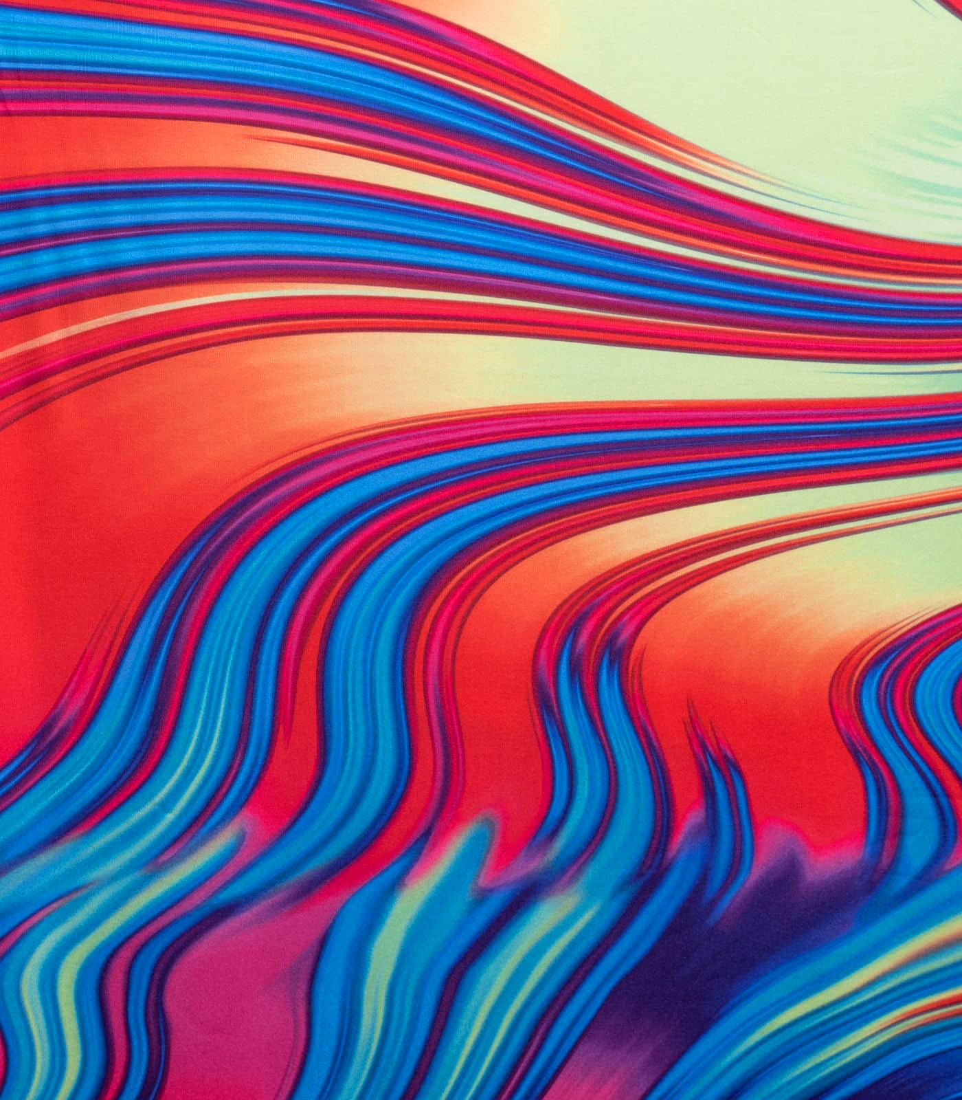 Red/Blue/Baby Pink Abstract/Swirls Double Brushed Poly Fabric