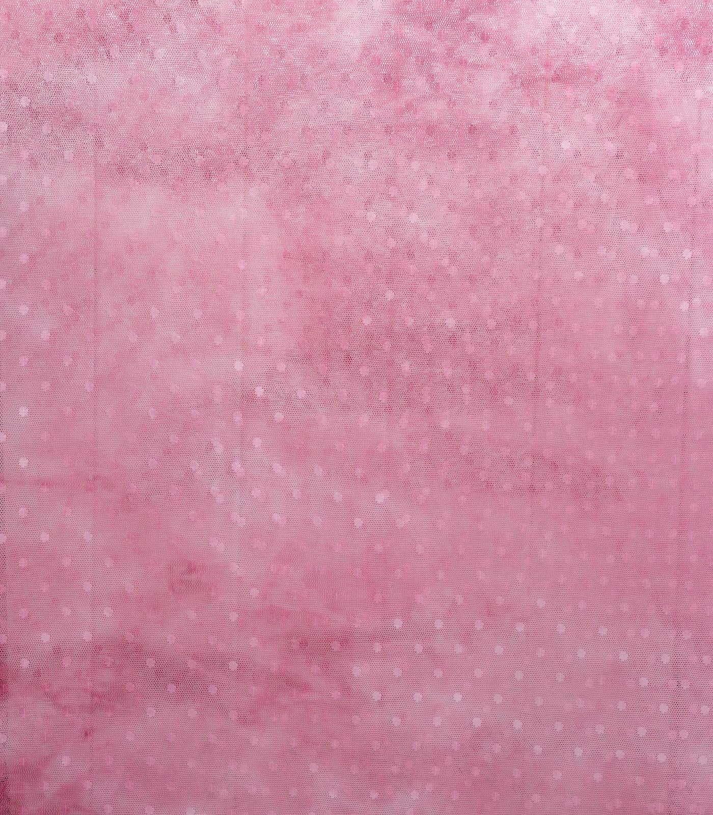 Pink/White Tie-Dye Power Mesh Fabric