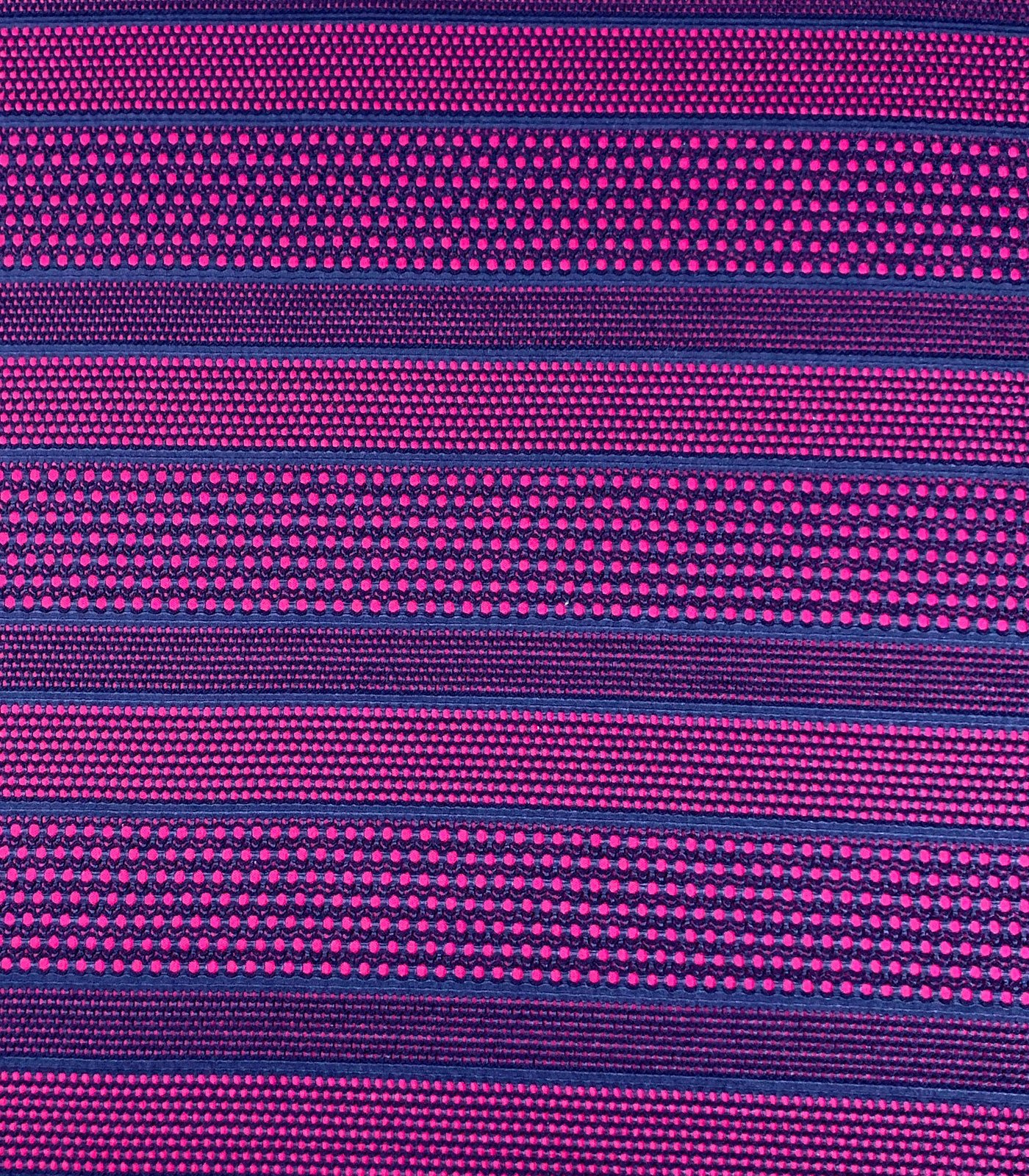 Magenta/Black Striped/Lace Lace Fabric
