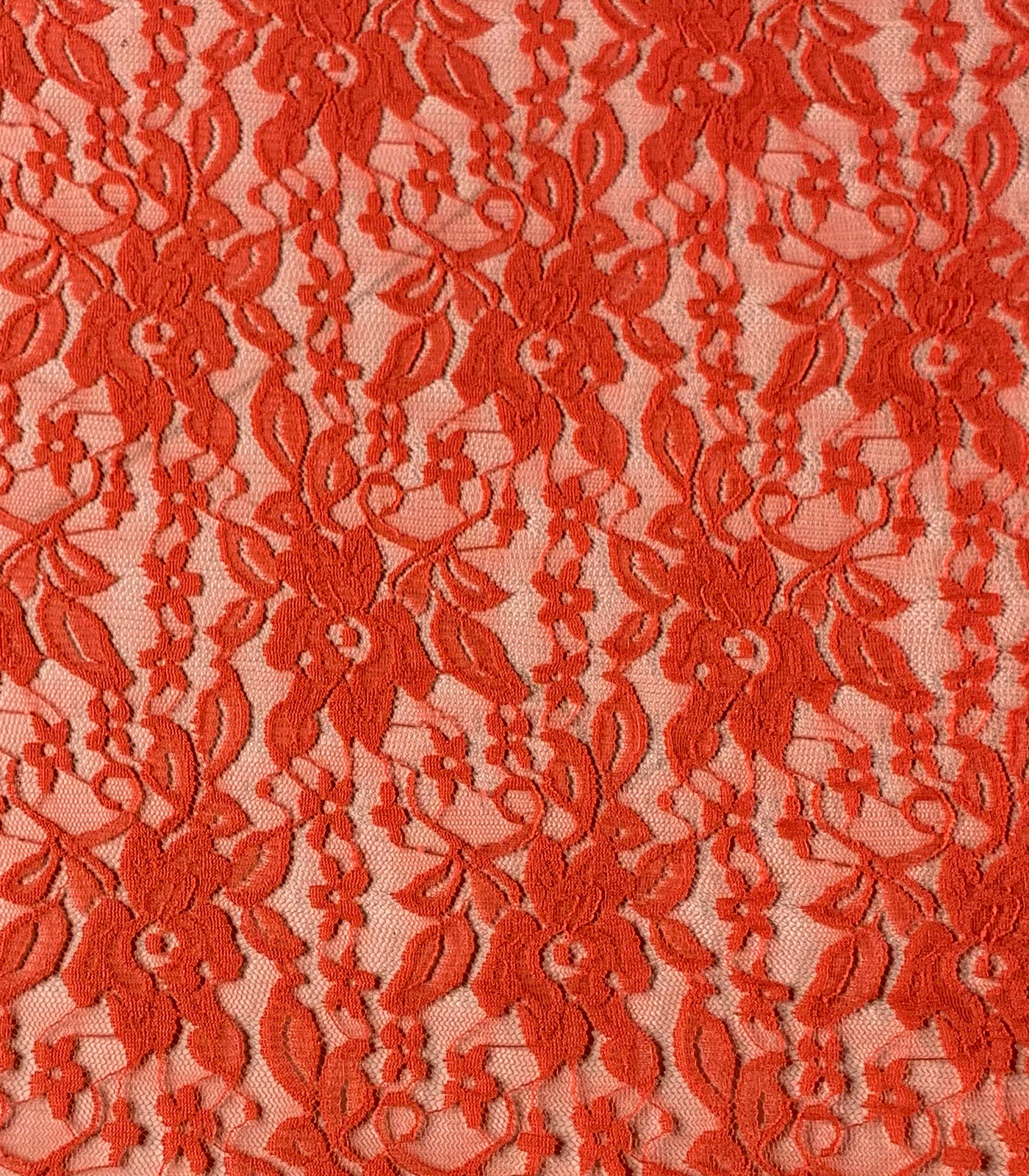 Salmon Solid Mesh Fabric