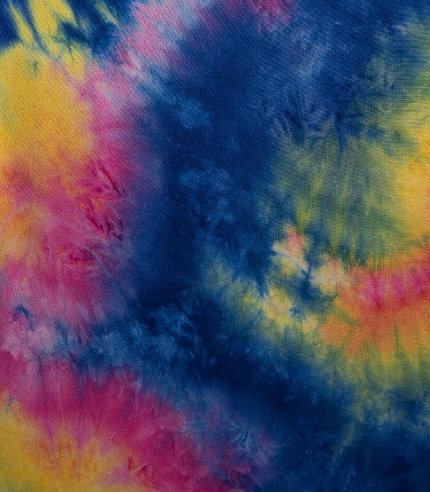 Royal Blue/Hot Pink Tie-Dye Double Brushed Poly Fabric