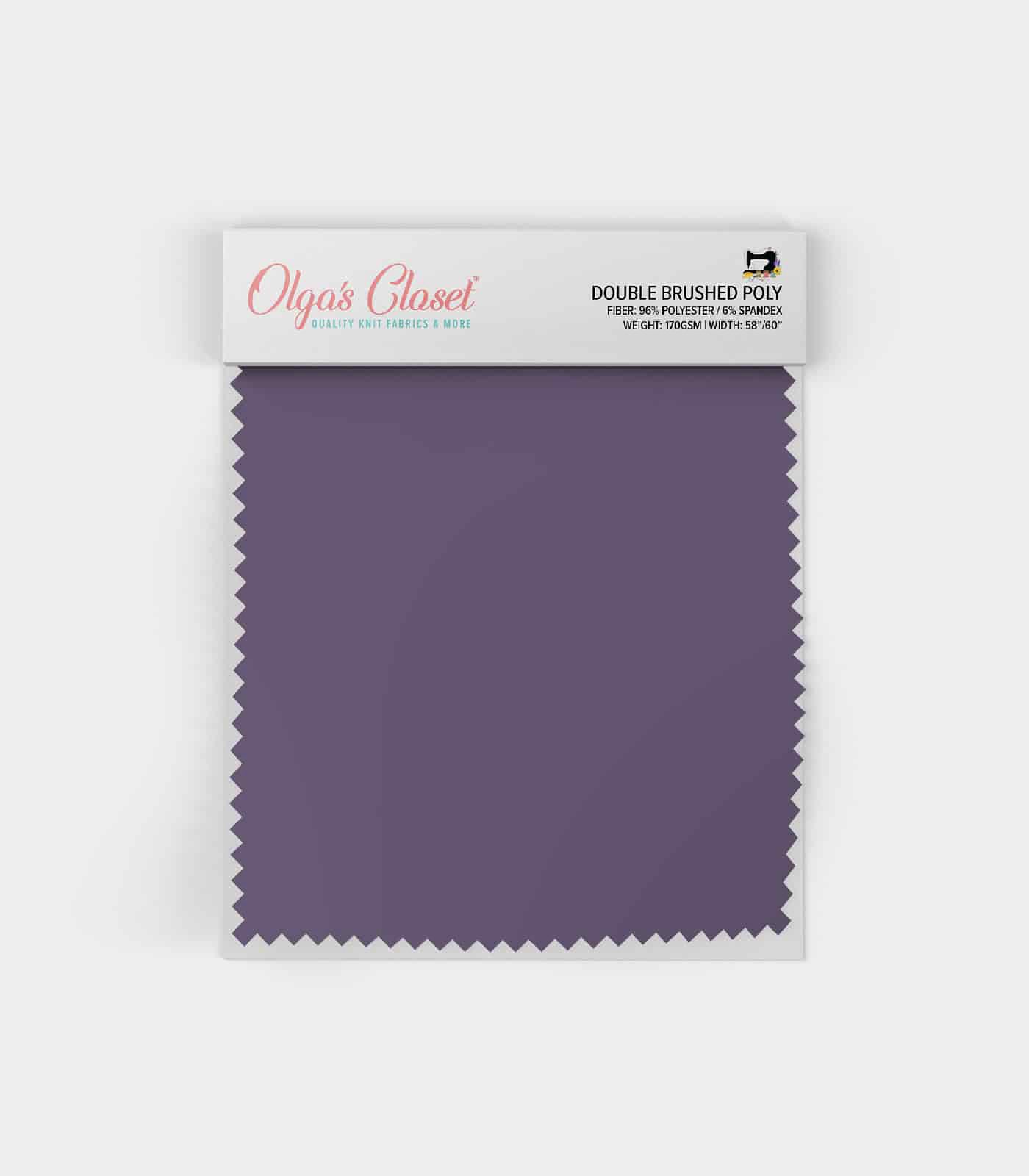 Lilac Solid Double Brushed Poly Fabric