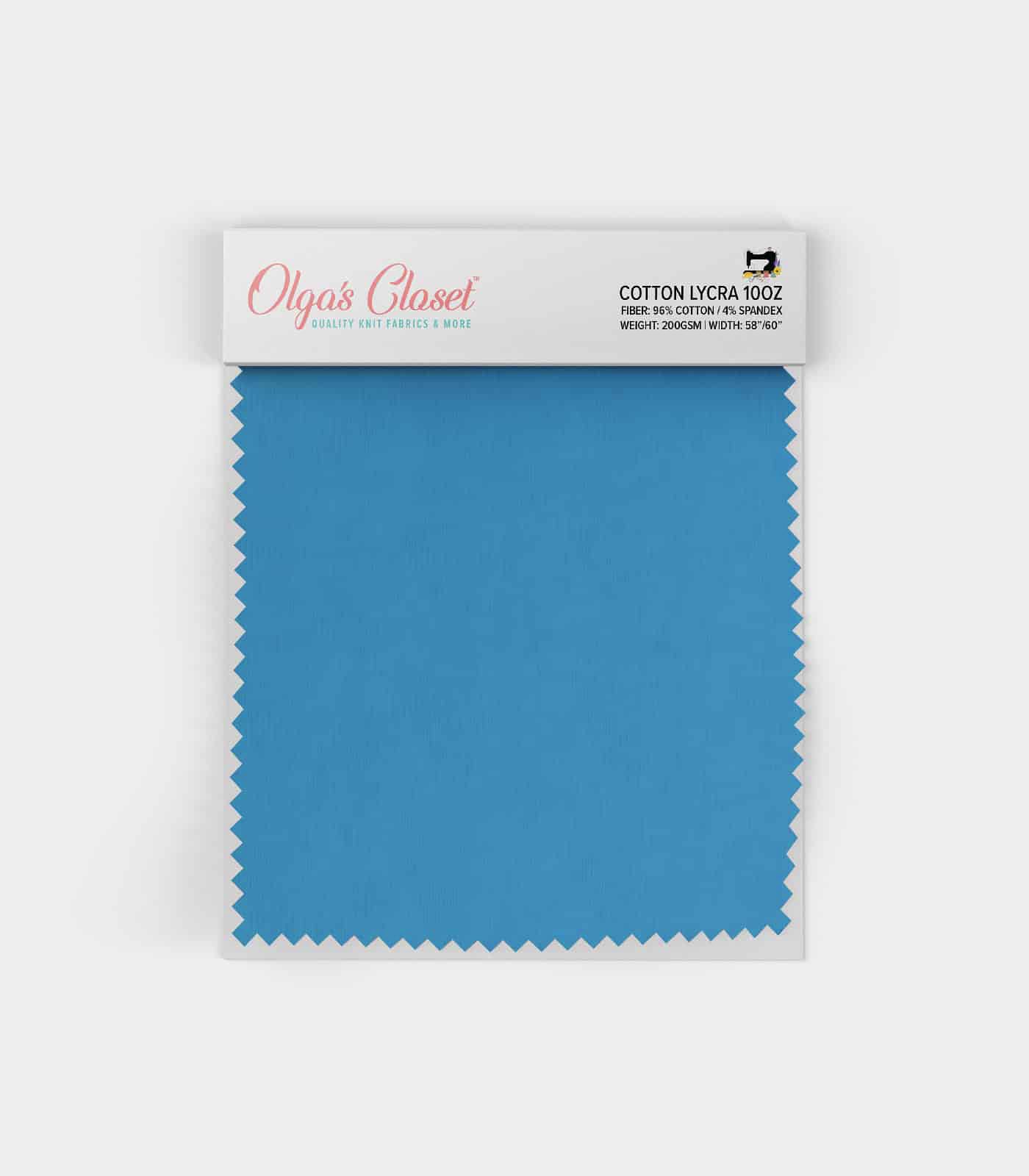 Light Blue Solid Cotton Lycra Fabric