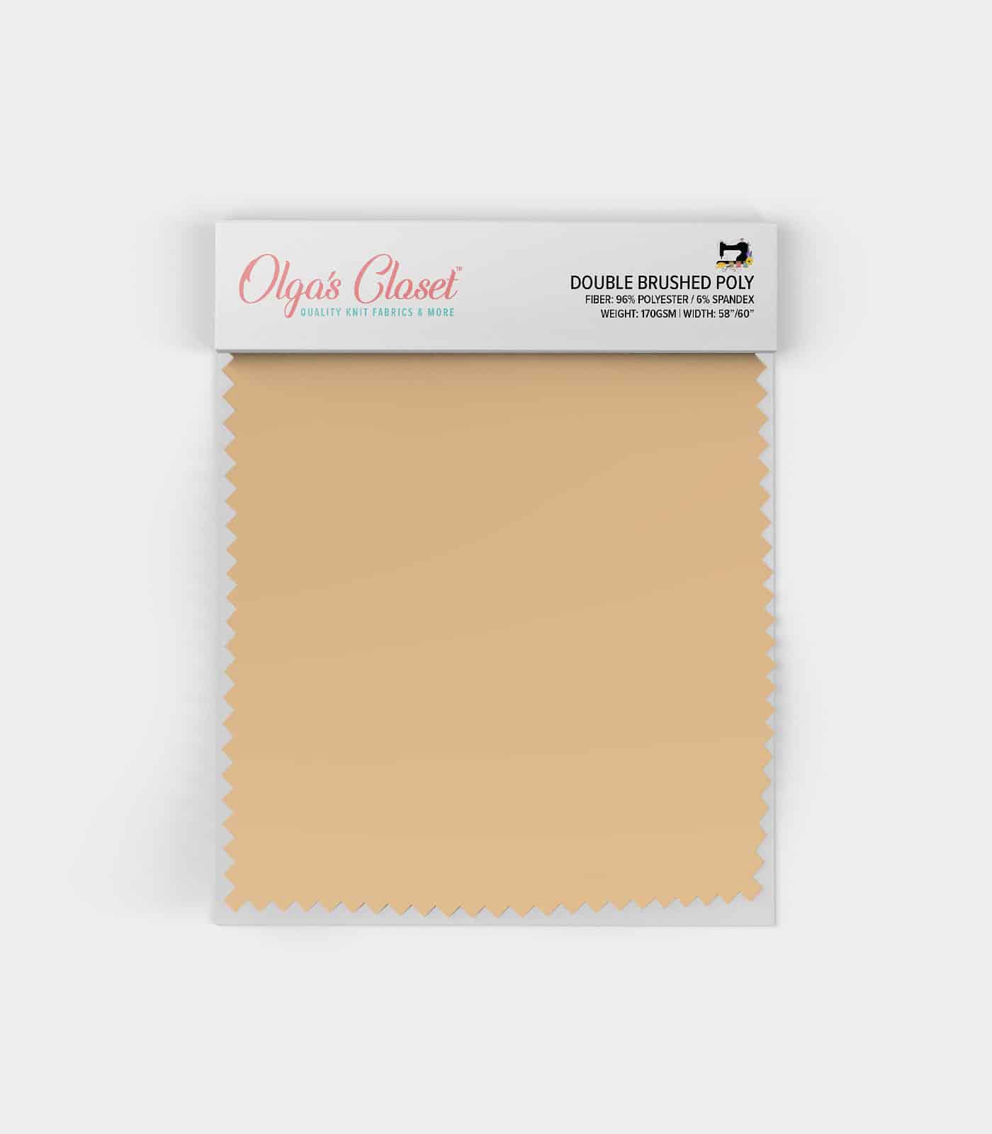 Taupe Solid Double Brushed Poly Fabric