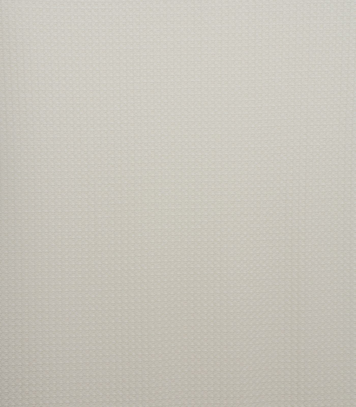 White Solid Waffle Knit Fabric